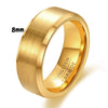 Men's Geometric Tungsten Steel Ring With Frosted Finish And Beveled Edge Electroplated Fashion Jewelry