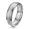 Men's Geometric Tungsten Steel Ring With Matte Vacuum Plated Finish Simple Couple Band Wholesale