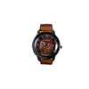 Men's Gift Set With Alloy Case Stainless Steel Clasp Pu Strap Round Dial Ordinary Glass Mirror Watch Glasses Belt Wallet Leisure Style