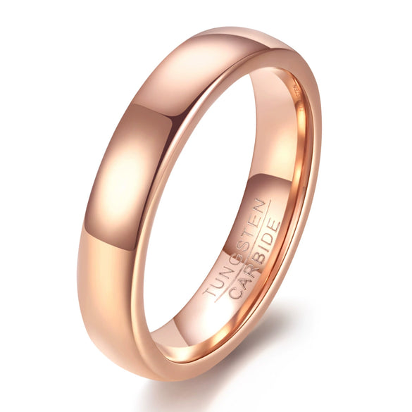 Men's Glossy Geometric Tungsten Steel Ring With Colorful Electroplated Finish And Simple Plain Design
