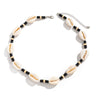 Men's Handmade Geometric Shell And Wood Bead Necklace