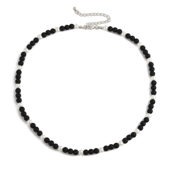Men's Handmade Geometric Stone Beaded Necklace
