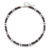 Men's Handmade Geometric Wood And Soft Pottery Alloy Pendant O Chain Necklace