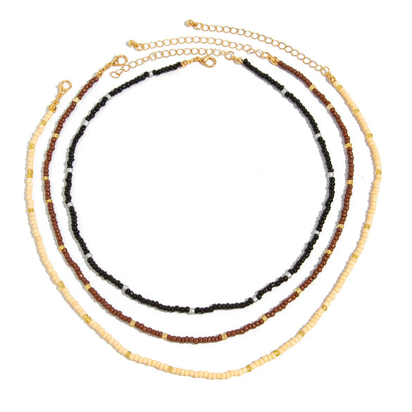 Men's Handmade Rice Beads Geometric Style Necklace