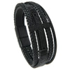 Men's Handwoven Retro Alloy Cross Leather Bracelet With Magnetic Buckle