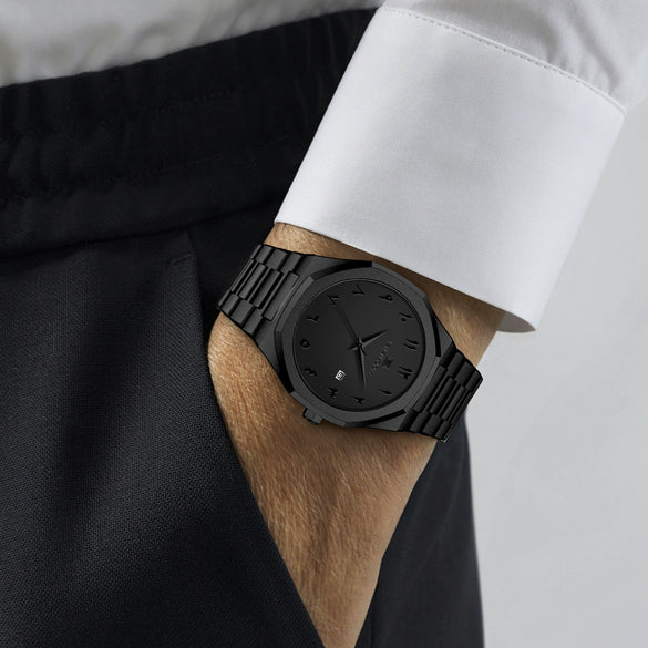 Men's Highend Waterproof Fashion Quartz Watch Alloy Case Stainless Steel Strap Round Dial