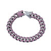 Men's Hip Hop Alloy Cuban Chain Diamond Necklace With Geometric Design