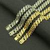 Men's Hip Hop Alloy Cuban Chain Necklace With Diamond And Geometric Square Design