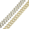 Men's Hip Hop Alloy Cuban Chain Necklace With Geometric Diamond Design
