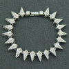 Men's Hip Hop Alloy Cuban Chain Necklace With Geometric Diamond Design