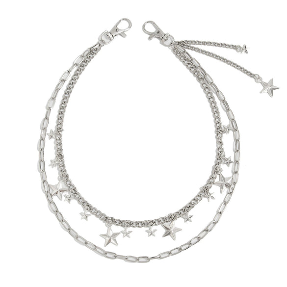 Men's Hip Hop Metal Fivepointed Star Pendant Trouser Chain Jeans Accessories