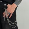 Men's Hip Hop Metal Fivepointed Star Pendant Trouser Chain Jeans Accessories
