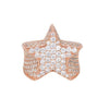 Men's Hip Hop Metal Fivepointed Star Ring With Micro Inlaid Zircon And Electroplating