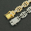 Men's Hip Hop Personality Necklace Alloy Geometric Diamond Stitching Cuban Chain Accessories