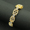 Men's Hip Hop Personality Necklace Alloy Geometric Diamond Stitching Cuban Chain Accessories