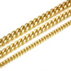 Men's Hip Hop Stainless Steel Cuban Chain Jewelry With Geometric Pattern Buckle And Zircon Polished And Electroplated