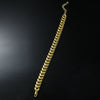 Men's Hip Hop Style Alloy Cuban Chain Anklets With Geometric Rhinestone Inlay