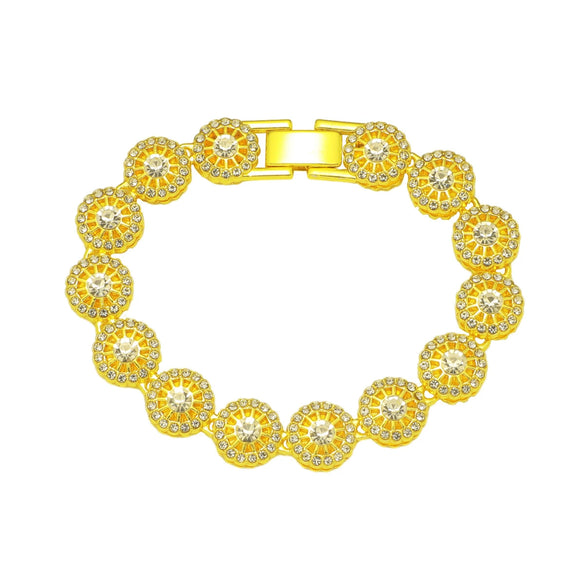 Men's Hip Hop Style Alloy Jewelry With Geometric Pattern And Diamond Cuban Chain Necklace