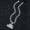 Men's Hip Hop Style Alloy Pendant Necklace With Letters Numbers Text And Electroplating Cuban Chain