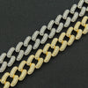 Men's Hiphop Alloy Cuban Chain Necklace With Diamond And Geometric Design