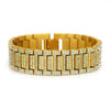 Men's Hiphop Alloy Geometric Diamond Bracelet