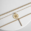 Men's Hiphop Alloy Iron Necklace With Geometric Design And Bamboo Chain
