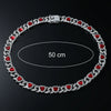 Men's Hiphop Alloy Love Heart Diamond Cuban Chain Necklace And Bracelet Jewelry