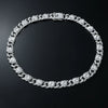 Men's Hiphop Alloy Love Heart Diamond Cuban Chain Necklace And Bracelet Jewelry