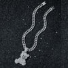 Men's Hiphop Animal Bear Pendant Necklace Zinc Alloy Geometric Electroplating