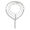 Men's Hiphop Cross Necklace Alloy Geometric Pattern Handmade Round Beads Regular Chain Jewelry
