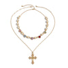 Men's Hiphop Geometric Zinc Alloy Handmade Cross Pendant Necklace