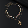 Men's Hiphop Geometric Zinc Alloy Handmade Cross Pendant Necklace