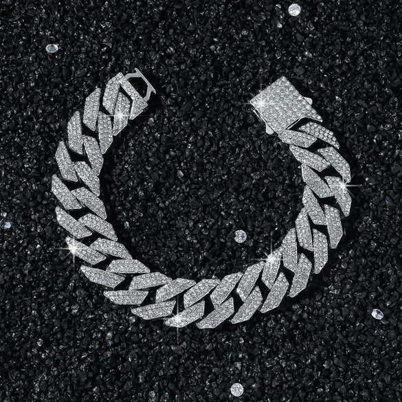 Men's Hiphop Heavy Chain Necklace Zinc Alloy Geometric Cuban Chain Electroplating