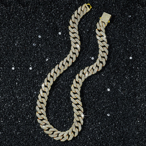 Men's Hiphop Heavy Chain Necklace Zinc Alloy Geometric Cuban Chain Electroplating
