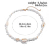 Men's Hiphop Imitation Pearl Shell Stitching Handmade Geometric Necklace Jewelry