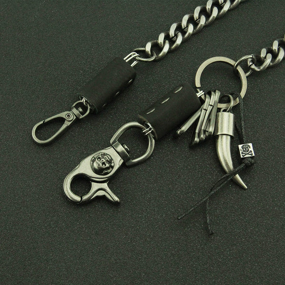Men's Hiphop Metal Decorative Skull Waist Chain