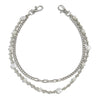 Men's Hiphop Metal Pants Chain Waist Accessories With Pearl Stitching
