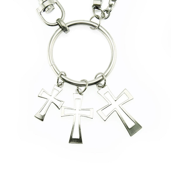 Men's Hiphop Metal Pants Chain With Joker Design For Disco And Street Dance