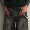Men's Hiphop Metal Pants Chain With Pearlwrapped Design