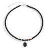Men's Hiphop Niche Highend Simple Acrylic And Stainless Steel Geometric Handmade Beaded Necklace