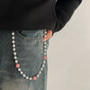 Men's Hiphop Niche Jeans Accessory Pendant Metal Purely Handmade Geometric Soft Clay Rhinestone Round Ball
