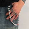 Men's Hiphop Niche Jeans Accessory Pendant Metal Purely Handmade Geometric Soft Clay Rhinestone Round Ball