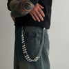 Men's Hiphop Plastic Ball Stitching Waist Chain For Jeans