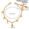 Men's Hiphop Punk Metal Pendant Waist Chain With Cross Crown Roman Numerals Electroplated