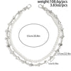 Men's Hiphop Retro Dice Splicing Metal Pearl Pants Chain Pendant