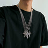 Men's Hiphop Street Style Geometric Alloy Handmade Cross Pendant Necklace