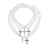 Men's Hiphop Street Style Geometric Alloy Handmade Cross Pendant Necklace