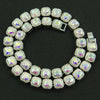 Men's Hiphop Style Alloy Cuban Chain Necklace With Geometric Pattern And Diamond Design Heart Shape