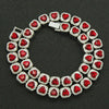 Men's Hiphop Style Alloy Cuban Chain Necklace With Geometric Pattern And Diamond Design Heart Shape
