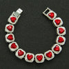 Men's Hiphop Style Alloy Cuban Chain Necklace With Geometric Pattern And Diamond Design Heart Shape